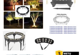 LED medžių šviestuvas 12W - 24V - 3000K - IP68
