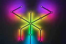 Nauji 12vnt RGB LED panelių žaidimų kambario apšvietimui gaming sienos