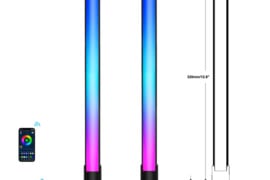 Nauji 2vnt LED RGB Pastatomas šviestuvas toršerai su šviesos efektais