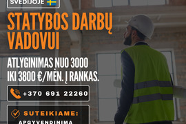 Statybos darbų vadovas Švedijoje