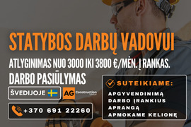 Gipso kartono montuotojas Švedijoje