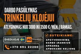 Trinkelių klojėjas - darbas Švedijoje