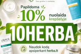 10HERBA 10% daugkartinis nuolaidos kodas www.herba.lt