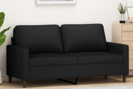Dvivietė sofa, juodos spalvos, 140cm, aksomas