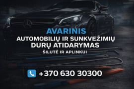 Avarinis automobilio durų atydarymas Šilutėje.