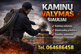 Profesionalus kaminų valymas Šiauliuose Tel 064686458