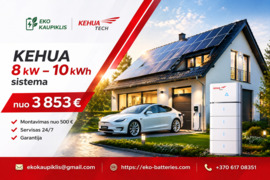 ENERGIJOS KAUPIKLIS NAMAMS su hibridiniu inverteriu – nuo 2 750 € | Montuojame visoje Lietuvoje