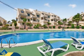 Renovuotas apartamentas su bendru baseinu, Alicante provincijoje, Orihuela Costa mieste. 3 kambariai