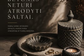 Rankų darbo betoninės interjero detalės | Decoera