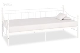 vidaXL Lovos rėmas, baltos spalvos, 90x200cm, metalas