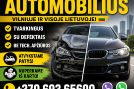 Greitas automobiliu supirkimas Vilniuje 24/7