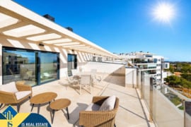 Penthouse apartamentas su bendru baseinu, Alicante provincijoje, Orihuela Costa mieste. 4 kambariai 