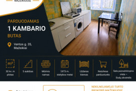 PARDUODAMAS 1 KAMBARIO BUTAS MAŽEIKIUOSE