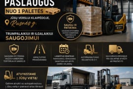 Sandėliavimo paslaugos nuo1 paletės