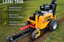 Trenčerio nuoma, tranšėjų kasimo mašinos nuoma