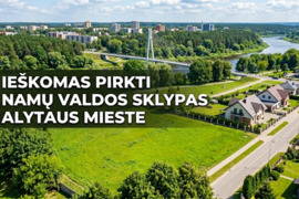 Ieškau pirkti namų valdos sklypo Alytaus mieste