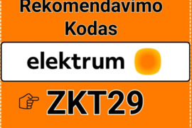 Elektrum Kodas ZKT29 15€ Dovana (Rekomendacija)