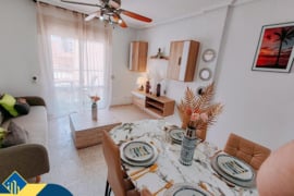 Apartamentas su terasa, Alicante provincijoje, Torrevieja mieste, Playa del Cura rajone. 3 kambariai