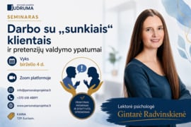 Darbo su „sunkiais“ klientais ir pretenzijų valdymo ypatumai