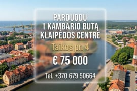 1 kambario butas Klaipėdos centre