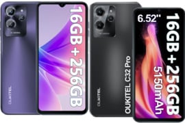 Naujas išmanusis telefonas OUKITEL C32 Pro 256GB / 16GB, talpi 5150mAh baterija