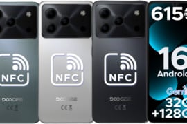 Naujas telefonas DOOGEE Note56 Pro, NFC, 128GB / 32GB, talpi 6150mAh baterija