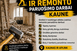 Griovimo ir remonto paruošimo darbai!
