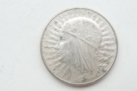 Sidabrinė moneta 10 zlotų su Jadvyga