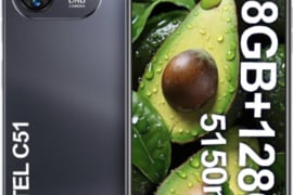 Naujas telefonas OUKITEL C51 128GB/18GB, talpi 5150mAh baterija