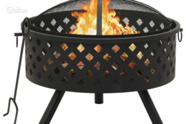 vidaXL Laužavietė su žarstekliu, 68cm, plienas, XXL