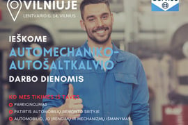 Detalitos servisas Vilniuje ieško automechaniko!