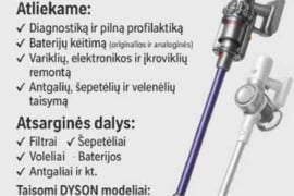 Dyson ir Dreame priedai, servisas