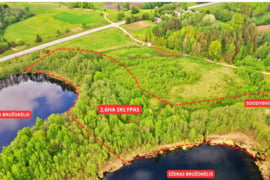 IŠSKIRTINIS 2,6 HA SKLYPAS ZARASŲ KRAŠTE – 23 EŽERŲ APSUPTYJE, SU PAKRANTE PRIE BRUŽOKĖLIŲ EŽERO!
