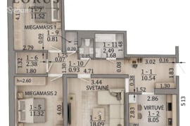 Parduodamas 3  izoliuotų kambarių butas Žemynos g. 21