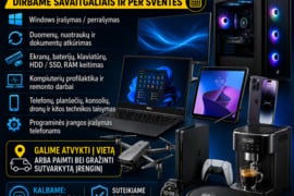 KOMPIUTERIŲ REMONTAS , WINDOWS PERRAŠYMAS,IRAŠYMAS  DIRBAME SAVAITGALIAIS IR ŠVENČIŲ DIENOMIS