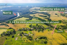 Parduodami du (3.18 ha) žemes ūkio paskirties sklypai