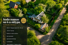 Parduodamas 6 a sodo sklypas su mūriniu sodo namu, šalia pušyno ir Balžio/Tapelių ežerų
