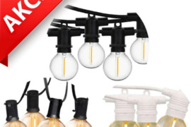 LED lemputės, lauko girliandos