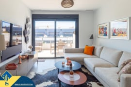 Penthouse apartamentas su bendru baseinu, Alicante provincijoje, Orihuela Costa mieste. 3 kambariai 