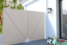 vidaXL Sulankstoma šoninė terasos markizė, krem., 240x160cm