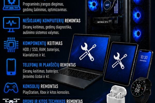 KOMPIUTERIŲ REMONTAS , WINDOWS PERRAŠYMAS,IRAŠYMAS  DIRBAME SAVAITGALIAIS IR ŠVENČIŲ DIENOMIS