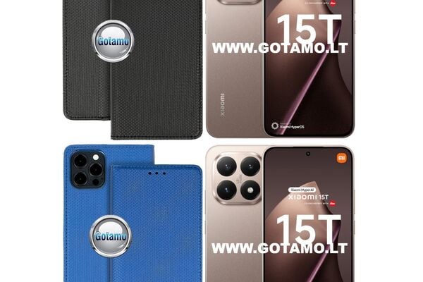 Re-Grid magnetiniai dėklai knygutės Xiaomi 15T WWW.GOTAMO.LT