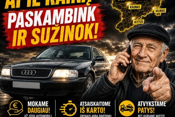 Nesvajok apie automobilio supirkimo kainą - paskambink ir sužinosi
