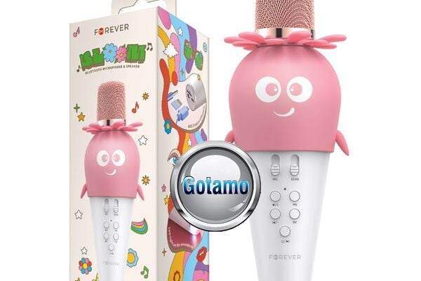 Bluetooth mikrofonas su garsiakalbiu Forever Ams-200 rožinis
