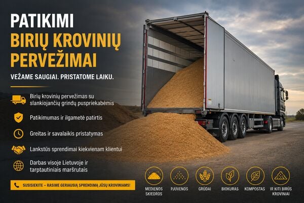 Biriu kroviniu pervezimas su slankiojanciomis grindimis