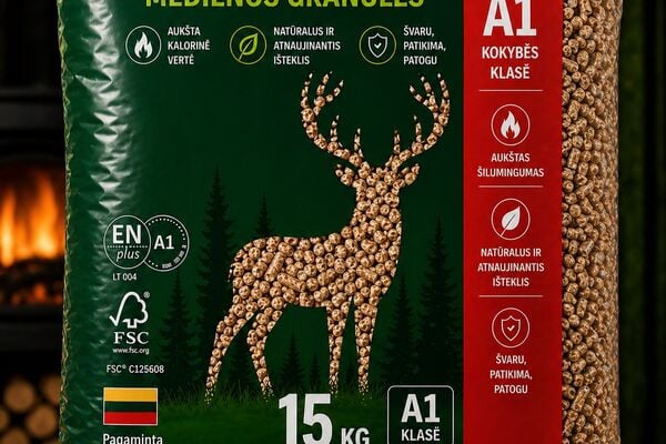 Medžio granulės ! Sertifikuotos