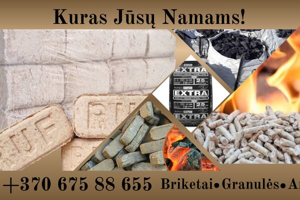 Lietuviški Briktetai nuo 290€ atvežame ir iškrauname