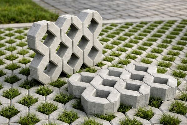Ažūrinės betoninės trinkelės Meba 60x40x8/10 cm, ažūrinė trinkelė eco, parkingui