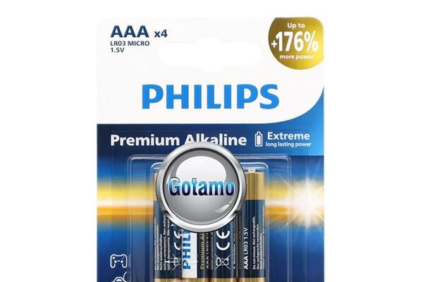 Aaa Lr03 4vnt Philips Premium Alkaline baterijos elementai