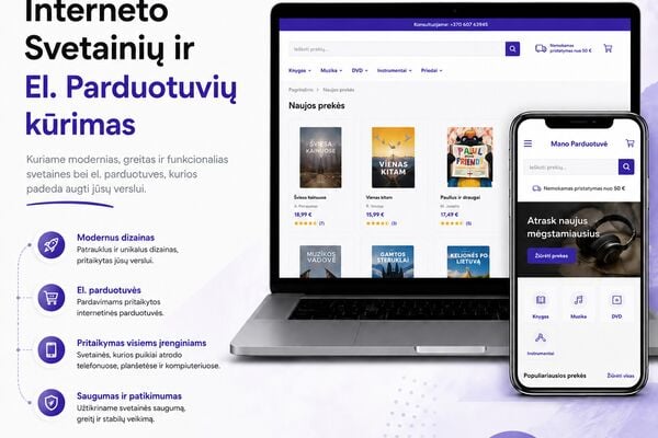 Svetainės ir e. parduotuvės, kurios kelia verslą į viršų